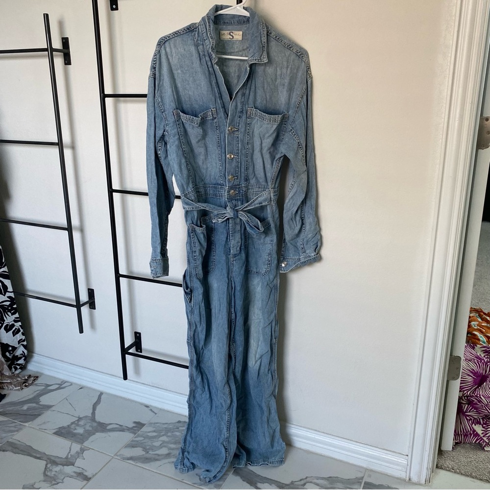 We The Free Light Blue Denim Jacket